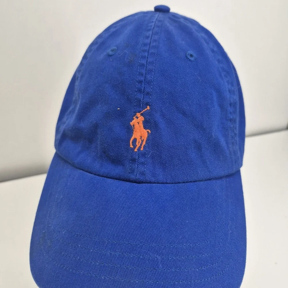 Polo Ralph Lauren Men's Blue Cotton Twill Ball Cap Hat One Size Embroidered